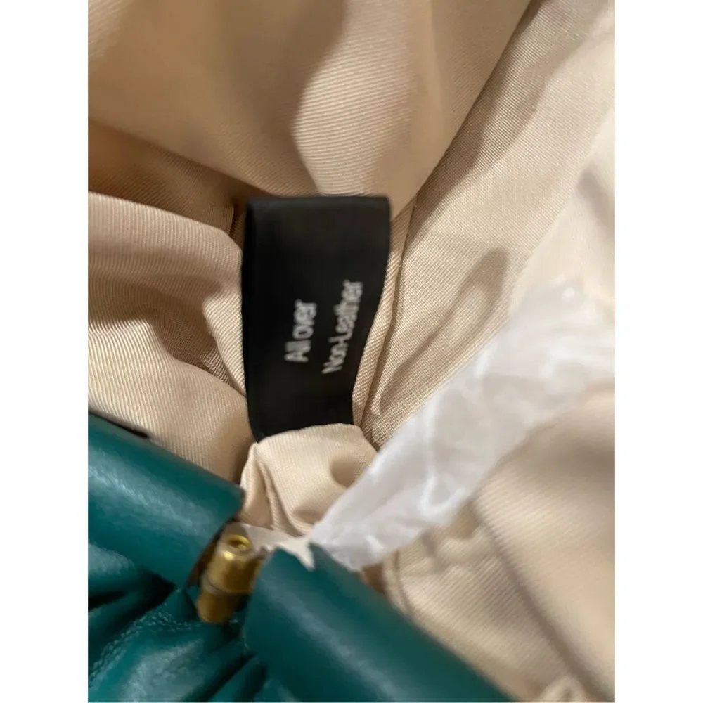 INC Green Vegan Leather Satchel bag NWOT - Picture 9 of 11
